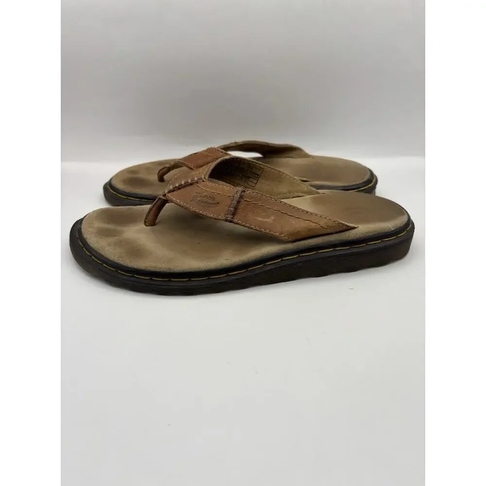 Dr Martens 8883 Brown Leather Flip Flops Men Size 8